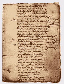 Pgina del manuscrito de Pere Abat del cantar del Mio Cid